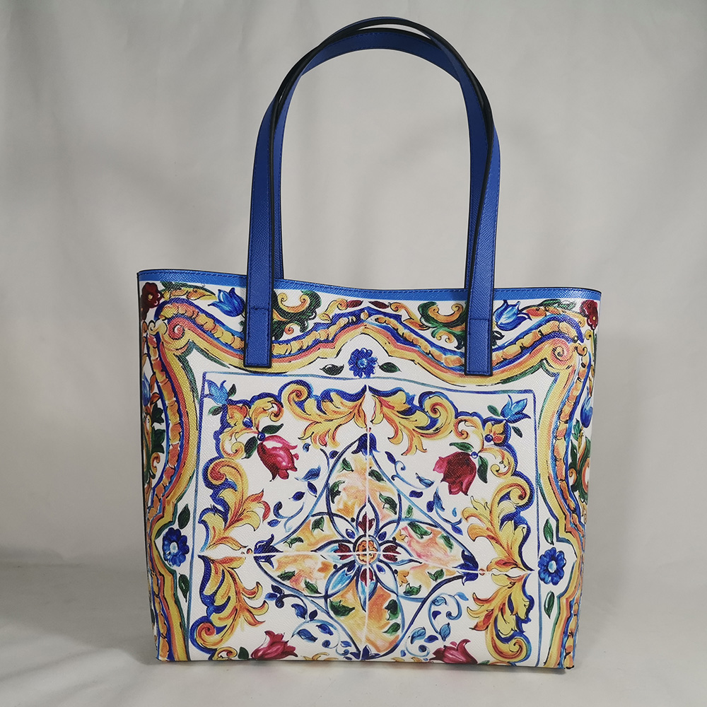 Tote Bag Leather Monogram - Сумка женская из натуральной кожи, с