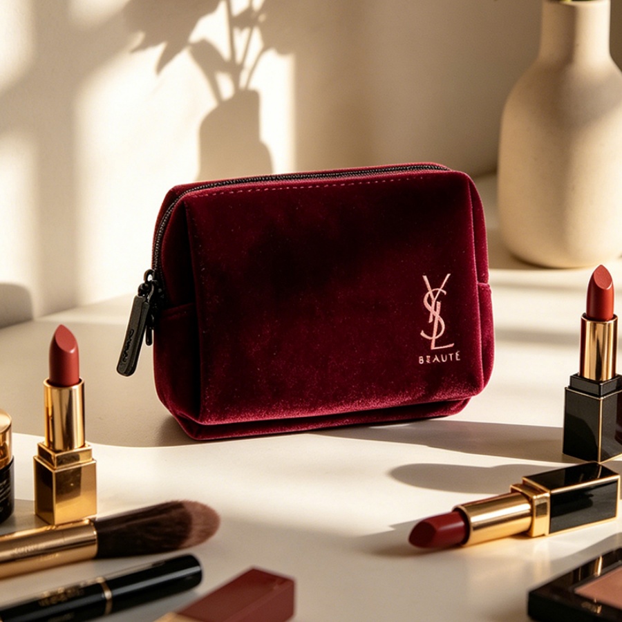 Luxury Designer Bags Ysl - Сумка YSL, винно-красная, бархатная, миниатюрная, портативная,
