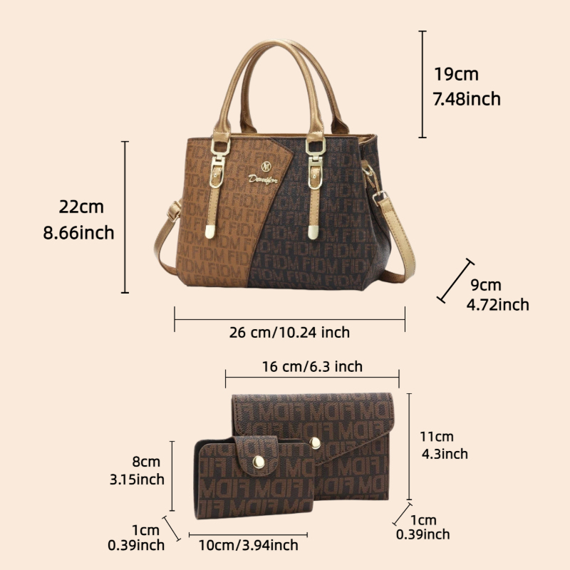 Набор из 3 женских сумок, роск – обзор и цена Luxury Bags Leather