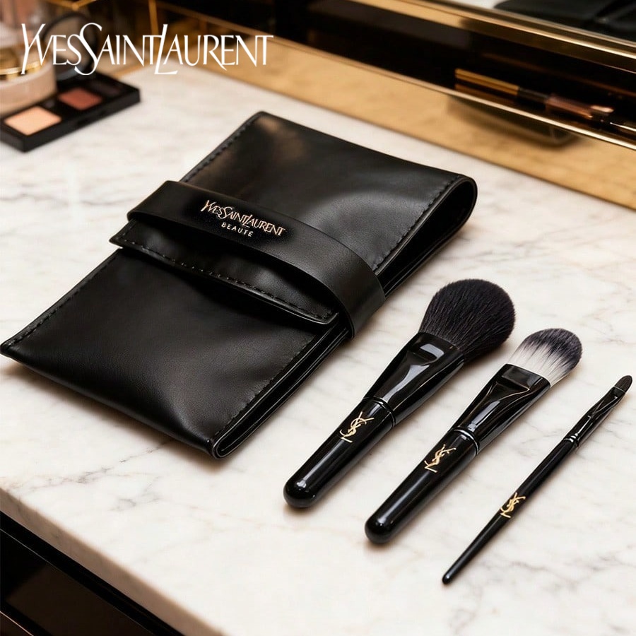 Набор из 3-х кистей для макияж – обзор и цена Luxury Designer Bags Ysl